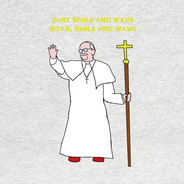Pope smile and wave by Ednathum